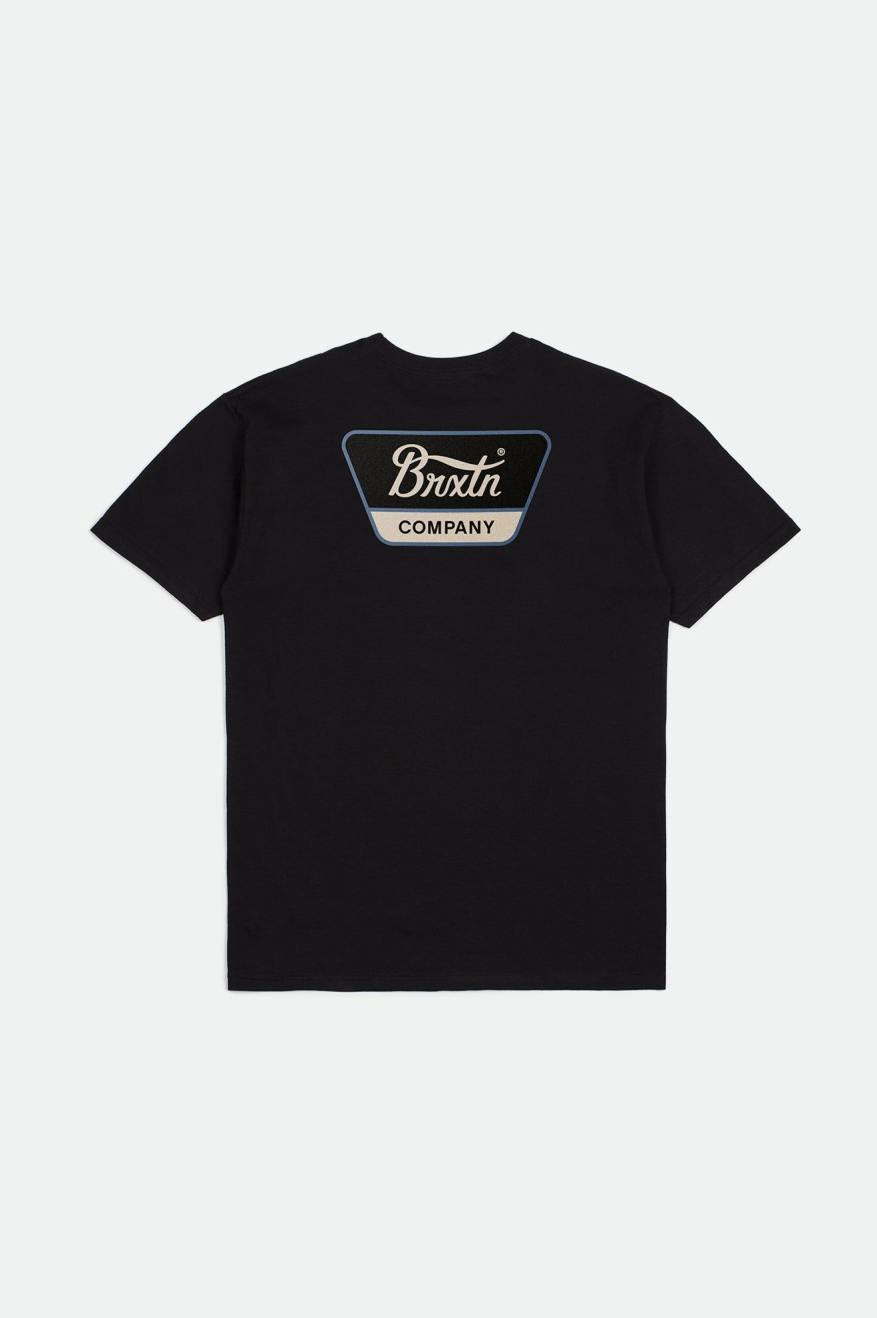 Linwood S/S Standard Tee - Black/Off White/Dusty Blue