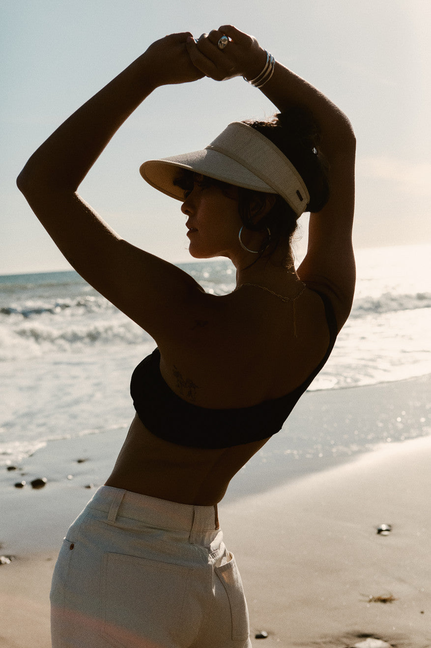 Newport Straw Visor - Natural/Natural