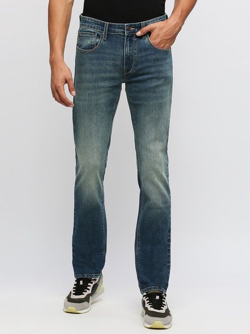 Vapour Slim Fit Mid Waist Jeans Navy Blue