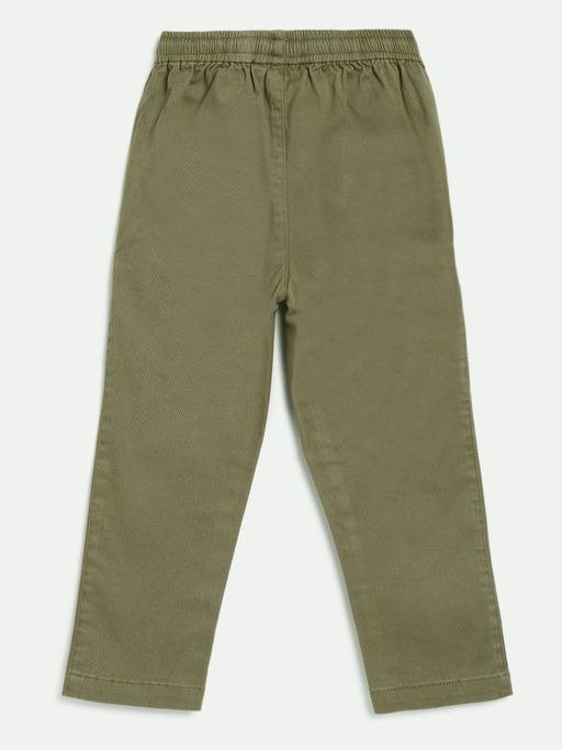 Boys Otto Pull On Cotton Trouser -olive